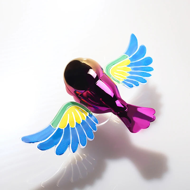 Vibrant Simulation Fly Bird Motorcycle Car Charm, Cute Winged Mate Waving in the Wind, Cool and Fun Car Companion