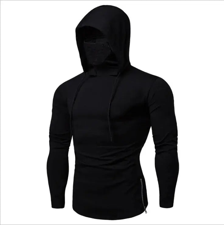 Factory Direct Sales Solid Color Autumn Leisure Fitness Sweatshirt Men's Thin Sweater Hooded Long-sleeved Hoodie WardBoyzPROShop
