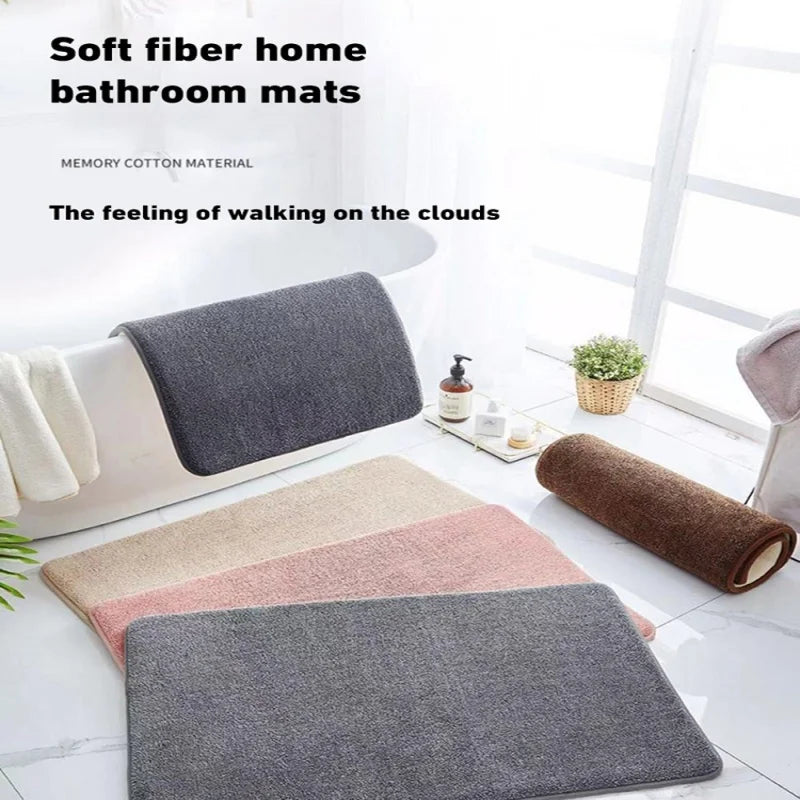 Bathroom Non-slip Water Absorbent Mat Soft Comfortable Shower Floor Rug Anti-slip Foot Pad For Household Toilet Bath Shower Room
