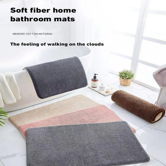 Bathroom Non-slip Water Absorbent Mat Soft Comfortable Shower Floor Rug Anti-slip Foot Pad For Household Toilet Bath Shower Room