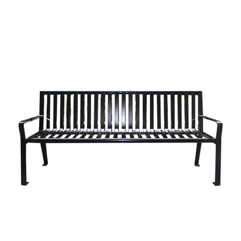 Modern Outdoor Antique Wrought Metal Iron Picnic Bench Durable Steel Furniture for Garden Park Patio Gym School Entry Use