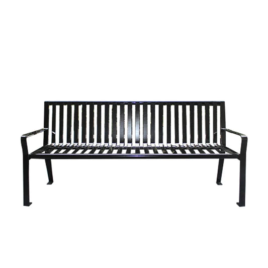 Modern Outdoor Antique Wrought Metal Iron Picnic Bench Durable Steel Furniture for Garden Park Patio Gym School Entry Use