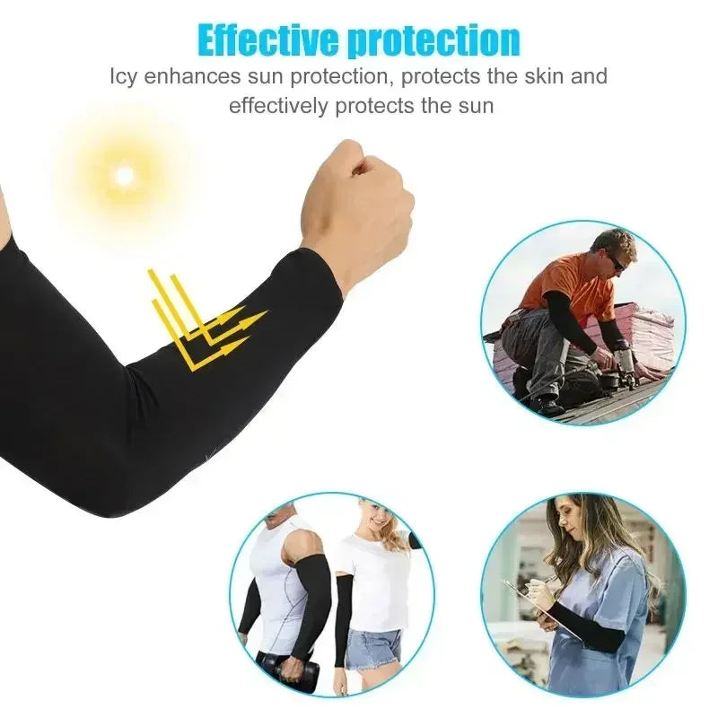 1 Pair Cooling Arm Covers for Men and Women Summer Sun Protection Sunshade Ice Silk Sleeves for Cycling Outdoor Sports Golf WardBoyzPROShop
