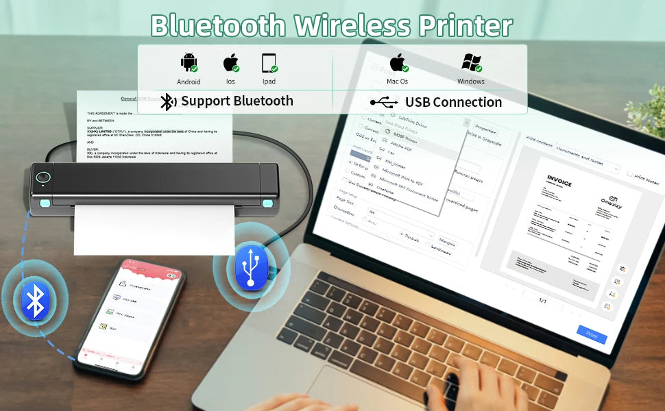 Phomemo M08F A4 Thermal Paper for M08F, PJ762/PJ763MFi, MT800/MT800Q, A4 Portable Printers, M08F Printer Paper, 8.27" x 11.69" WardBoyzPROShop