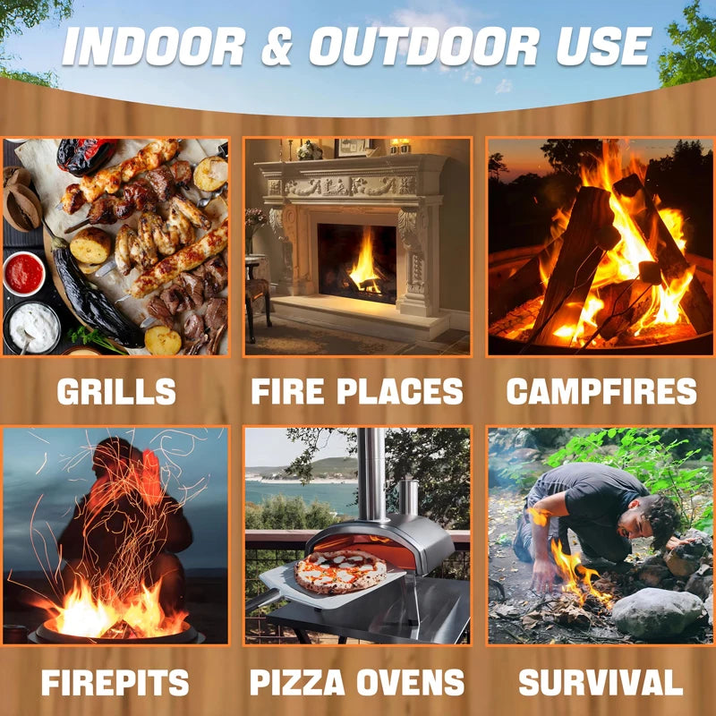 20/40/60pcs Natural Fire Starter,Wax Wood Stick,Suitable for Campfires,Fireplace,Barbecue Stove,Chimney Oven,Charcoal Ignition