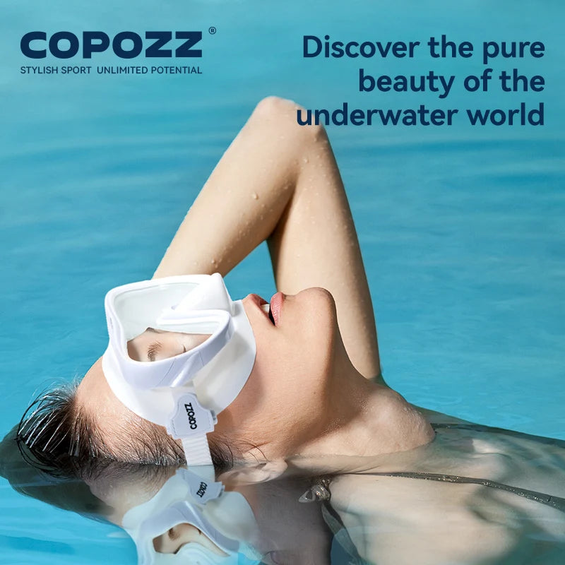 COPOZZ Professional  Diving Mask Full Vision Mask Underwater Snorkel Mask Set Swimming Snorkel HD Anti Fog Diving Equipment WardBoyzPROShop
