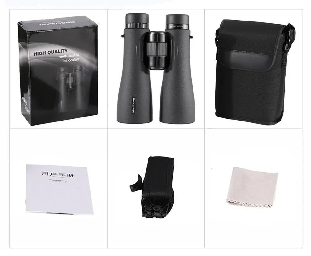 12x50 HD Binoculars for Adults High Powered Large View Binoculars with Clear Vision IPX7 Waterproof Telescope for Hunting Travel WardBoyzPROShop