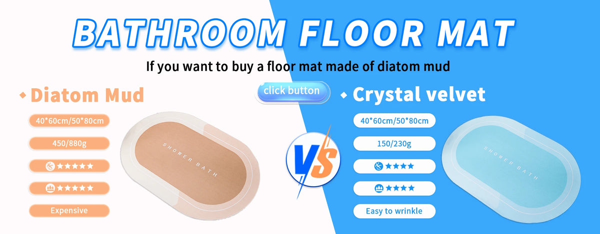 Absorbent Bathroom Bath Mat Anti-slip Shower Rug Diatom Ooze Bath Mats Kitchen Entrance Doormats Home Floormat Bathtub Carpet