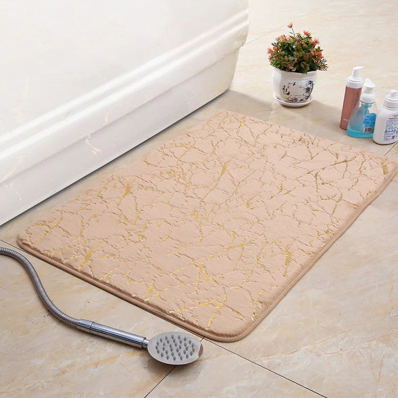 Bath Mat Modern Living Room Area Small Rug Washable Bedroom Doormat Bathroom Rectangle Non Slip Toilet Floor Faux Mat