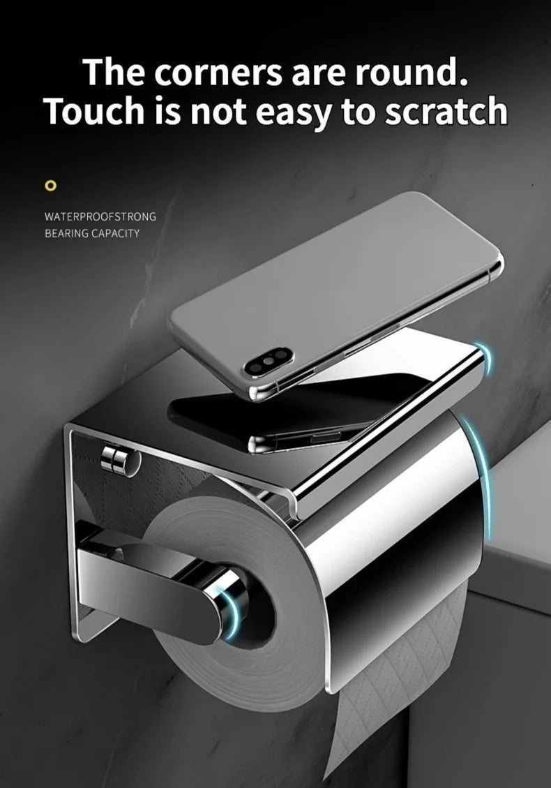Bathroom Toilet Paper Holder 304 Stainless Steel Waterproof Roll Paper Box Tissue Box Holder Bathroom Hardware Accessories