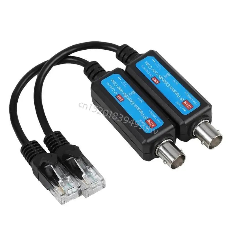 Ethernet Over Coax Adapter Passive IP Networking Coaxial Transmitter Receiver Q81E