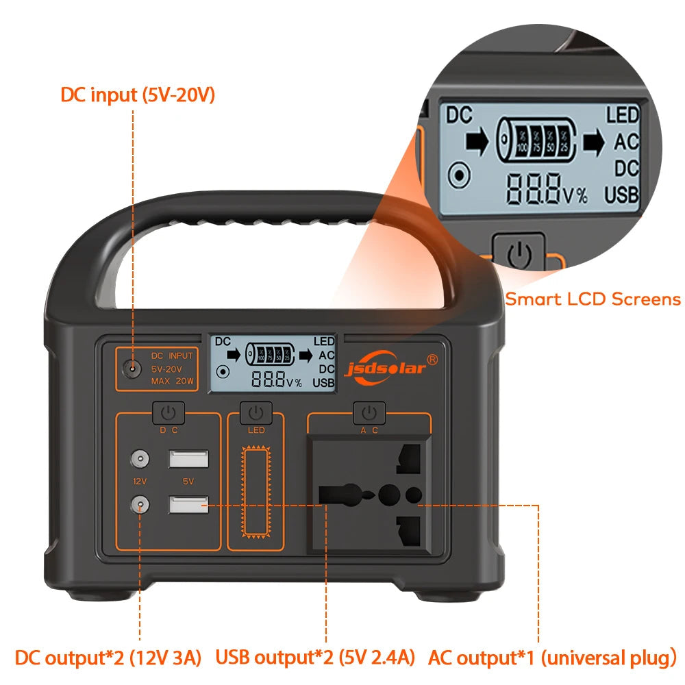 Gaiaray 100W Portable Power Station 24000mAh LiFePO4 Charging Energy Station Solar Generator AC110V 220V Power Bank for Camping WardBoyzPROShop