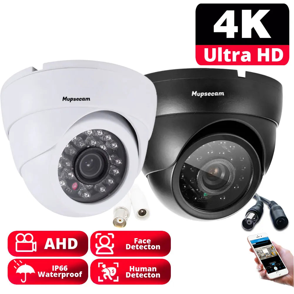 4K CCTV Security Analog Dome Camera BNC Outdoor Waterproof Face Detection AHD DVR Camera Video Surveillance System 8MP XMEYE 5MP