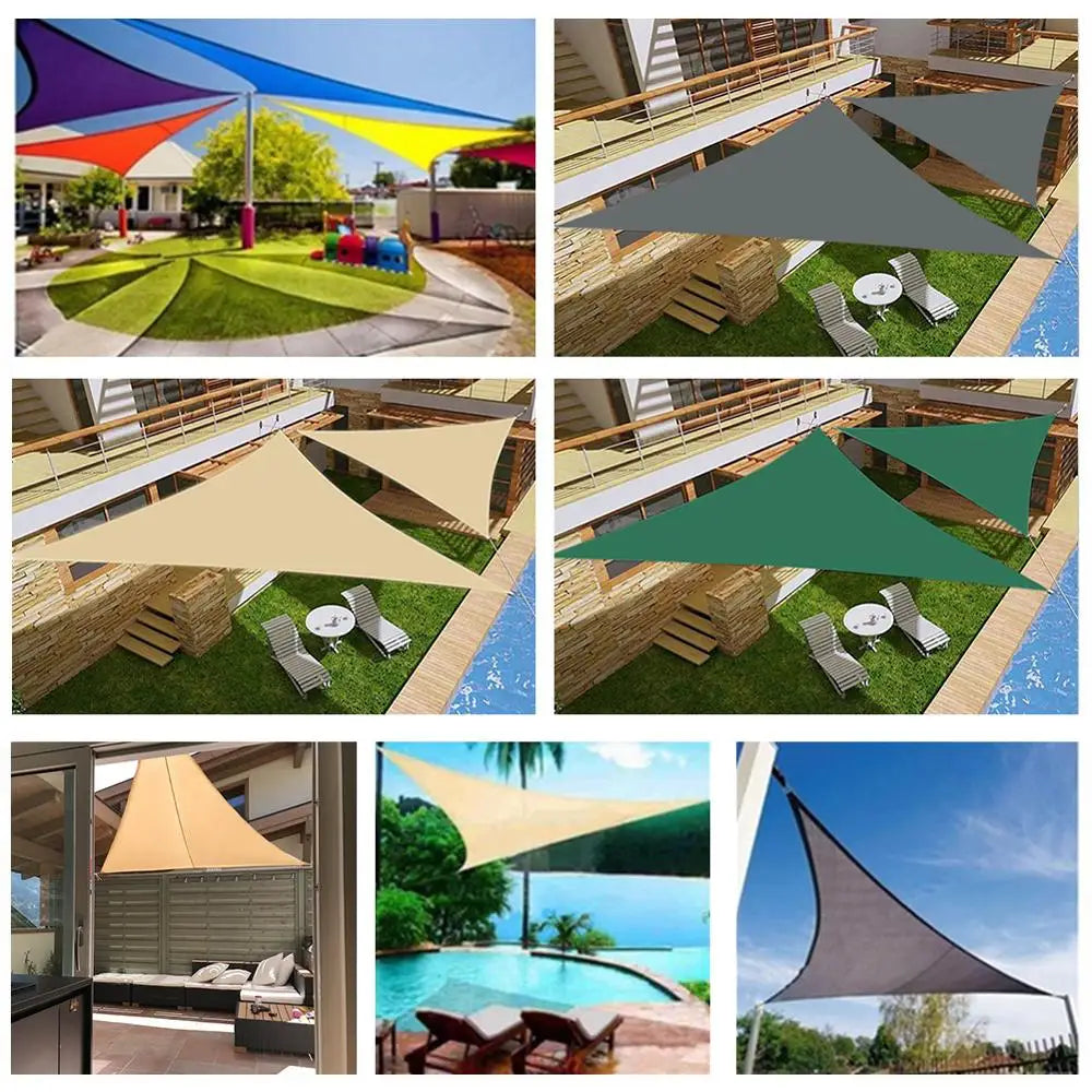 5/3.6/3/2M Triangle Shade Sail Waterproof Sunshade Sail Canopy 98%UV Block Awning with Free Rope for Garden Patio Pergola Gazebo WardBoyzPROShop