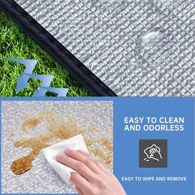 Waterproof Mat Double-sided Aluminum Film Moisture-Proof Mat Portable Picnic Mat Outdoor Tent Camping Beach Moisture-Proof Mat