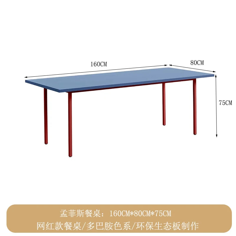 Design Legs Dining Table Modern Rectangle Kitchen Living Dining Table Waterproof Vase Muebles Para El Hogar Home Furniture