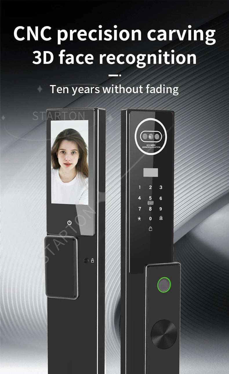 Metallic Security Electric Key Smartlock Wifi Digital Boshi Smart Products Intelligent Look Door With Camera Tuya Oklok Locks