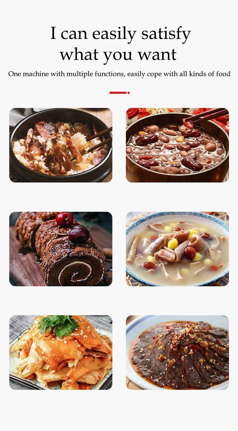 Portable Car Rice Cooker 2L Electric Truck Multi-Cooker Soup Porridge Cooking Food Steamer Electric Lunch Box 12V or 24V