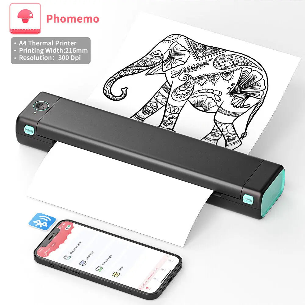 Phomemo M08F A4 Thermal Paper for M08F, PJ762/PJ763MFi, MT800/MT800Q, A4 Portable Printers, M08F Printer Paper, 8.27" x 11.69" WardBoyzPROShop
