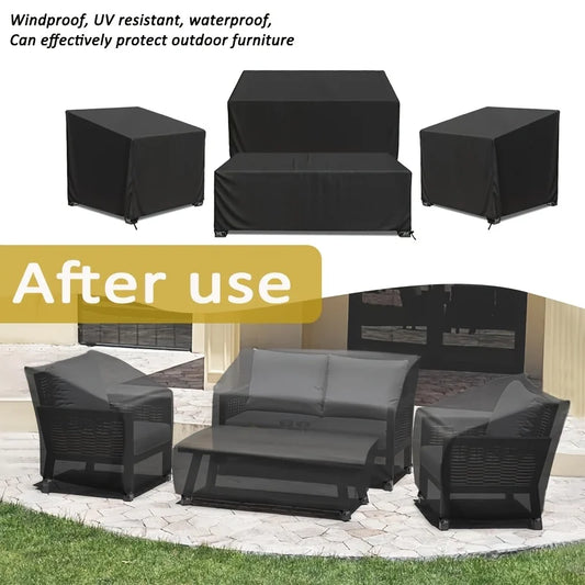 4 Piece/set of Terrace Furniture Cover - Durable Oxford Fabric Material for Living Room, Patio, Balcony and Terrace Furniture