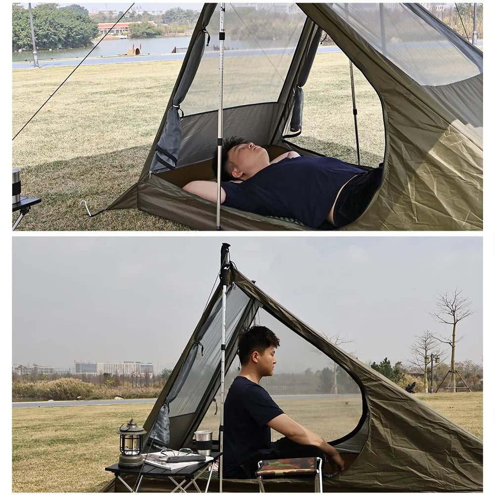 Airy Mesh Tent 1 Person Ultralight Tent Quick Setup Backpacking Shelter Breathable Mosquito Proof for Camping and Trekking WardBoyzPROShop