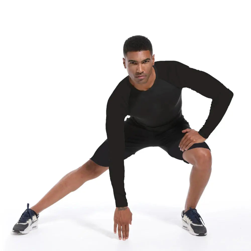 Men's Workout Compression Shirt Turtleneck Long Sleeve Rash Guard Gym Base Layer Athletic Undershirt Gear Sports Shirt WardBoyzPROShop
