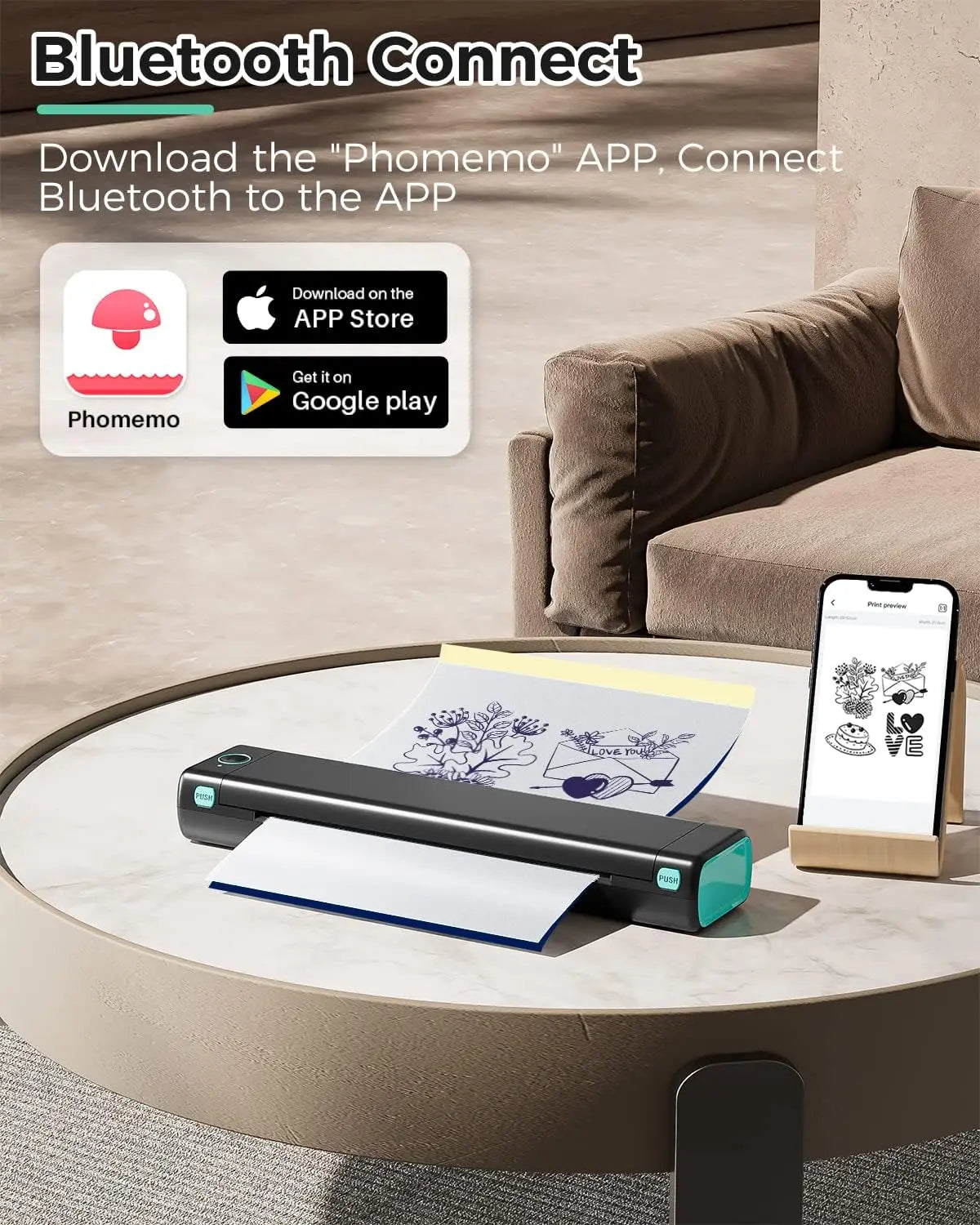 Phomemo M08F A4 Thermal Paper for M08F, PJ762/PJ763MFi, MT800/MT800Q, A4 Portable Printers, M08F Printer Paper, 8.27" x 11.69" WardBoyzPROShop