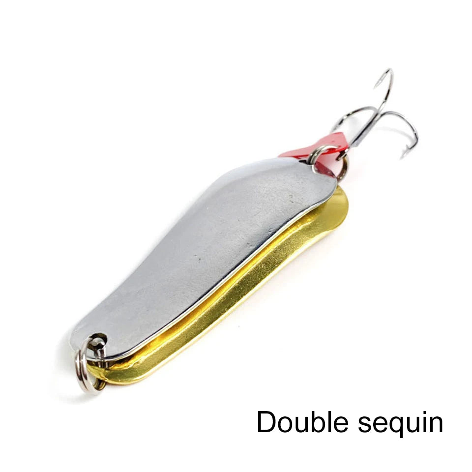 16g/18g/21g/25g/28g/32g Spoon Lure Fishing Lure Metal Sequin Tree Hook Sequin Breasted Fishing Tackle Marine Fishing Spoon Bait