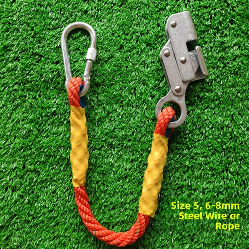 Self-Loing Carabiner Se Rope Climbing Equipment Fall Protection Device Portable Lanyard for High Altitude Climbing