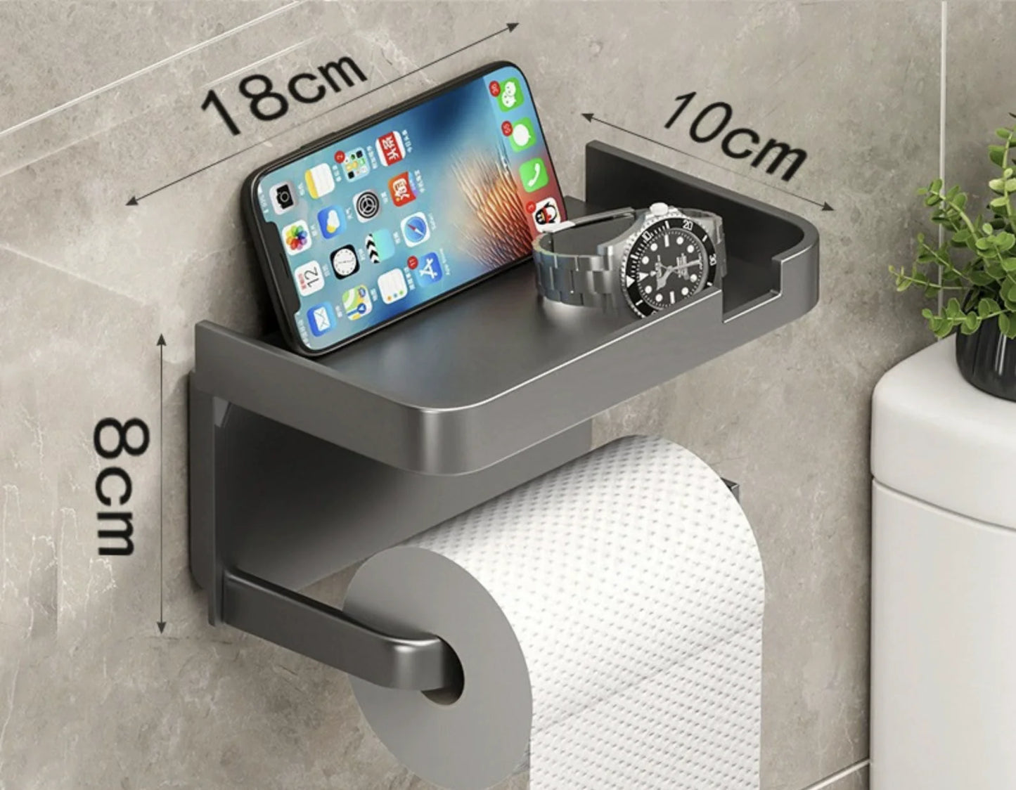 Tissue Box Storage Rack, Wall-Mounted Bathroom Toilet Paper Holder, Roll Paper Rack, Simple Bathroom Storage