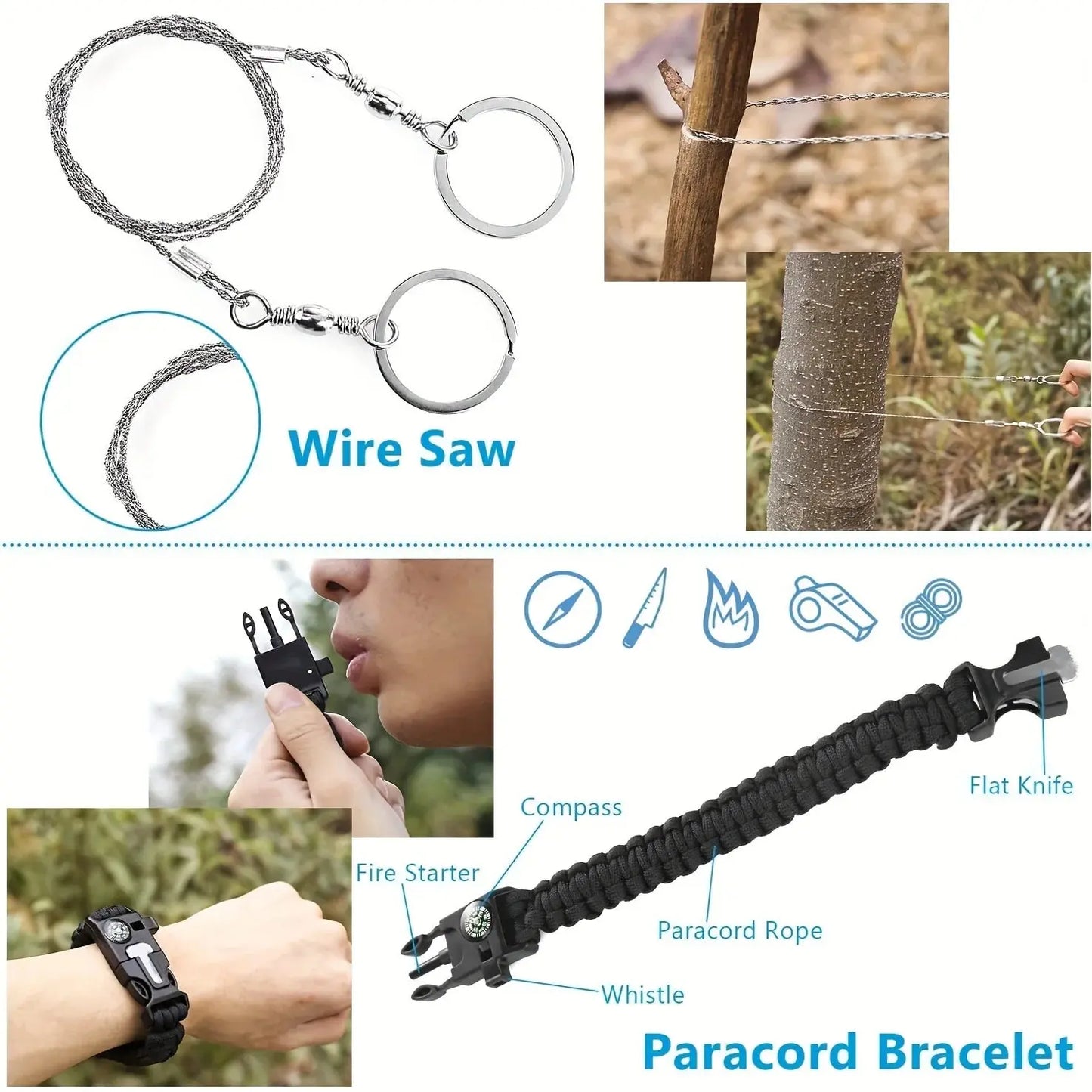 Multi functional survival tools, outdoor camping equipment, outdoor survival emergency supplies kit WardBoyzPROShop