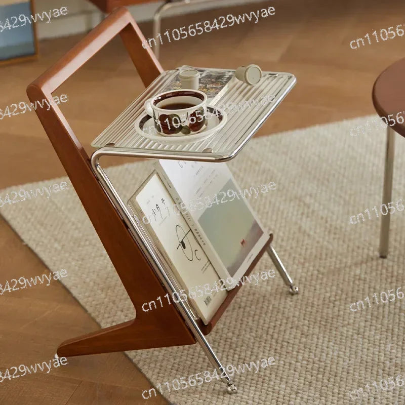 Solid Wood Side Table, Small Coffee Table, Bedside Sofa, Mini Creative Small Bedroom