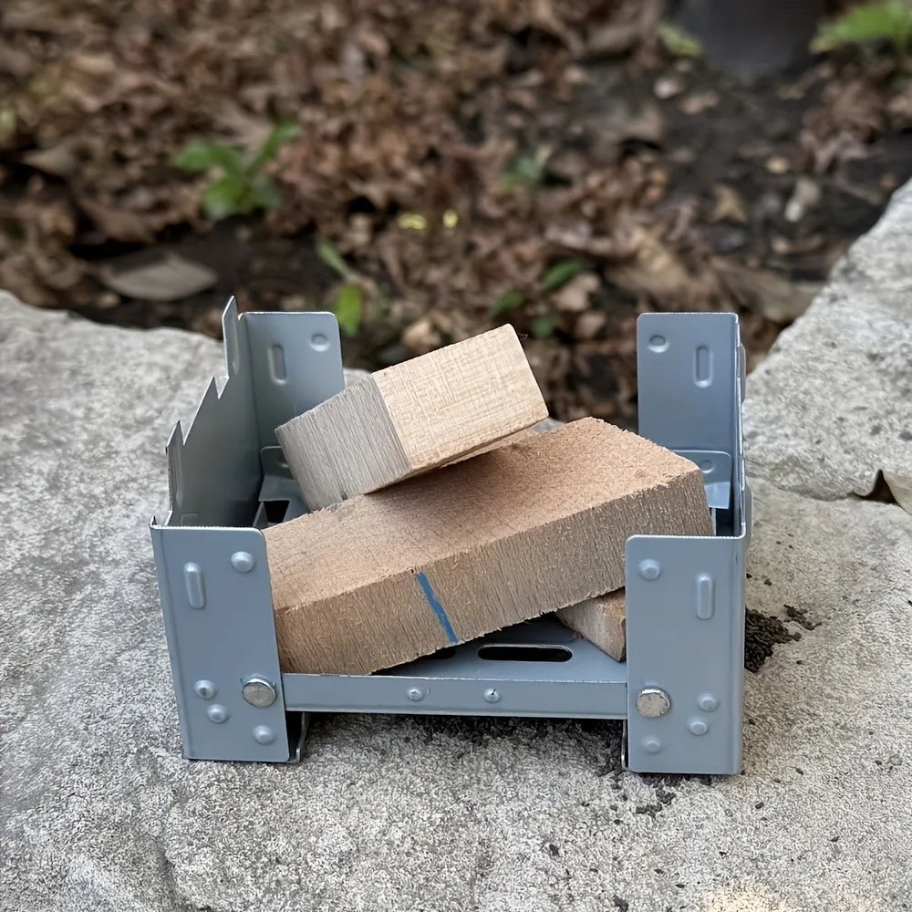 Ultra-Lightweight Portable Wood Pocket Stove - a Foldable Camping Burner Suitable for Outdoor Survival And Campfire Use