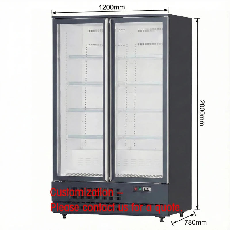 custom.Commercial Vertical Display Freezer with Sliding Glass Door Refrigeration Equipment Fridge