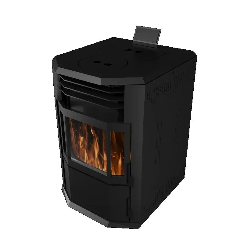 【Best-selling】10kW Automatic Modern Indoor Wood Burner Biomass Pellet Stove Central Water Heating Free-standing for Home Firepla