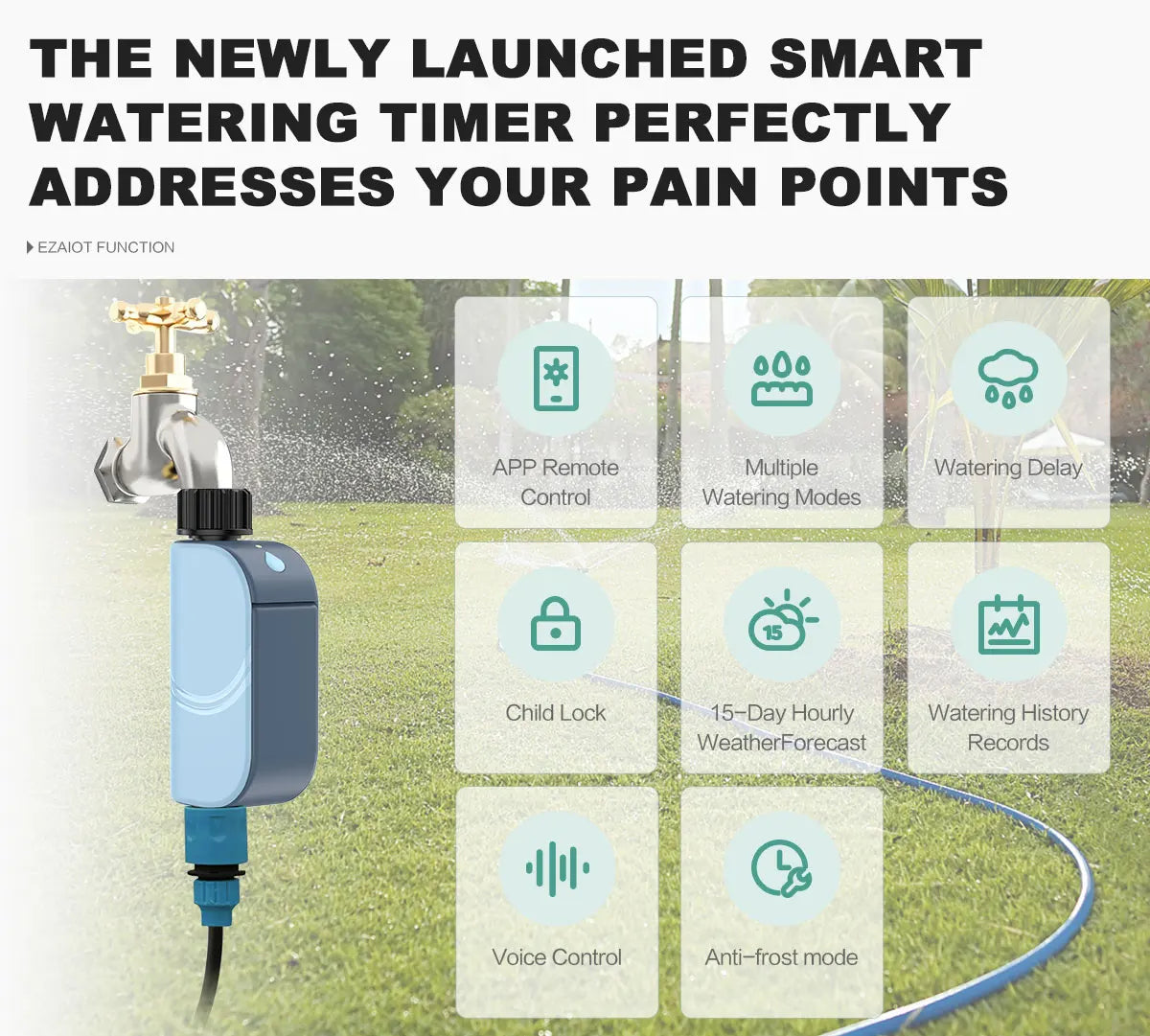 Smart WIFI Garden Watering Timer Tuya Automatic Sprinkler Remote Drip Irrigation System Outdoor Water Controller Valve Goole Hom