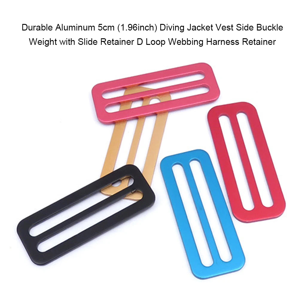 Weight Belt Slide Keeper Gear Jacket Buckle Dive Accessories Aluminum Scuba Diving Webbing Harness Retainer Tool