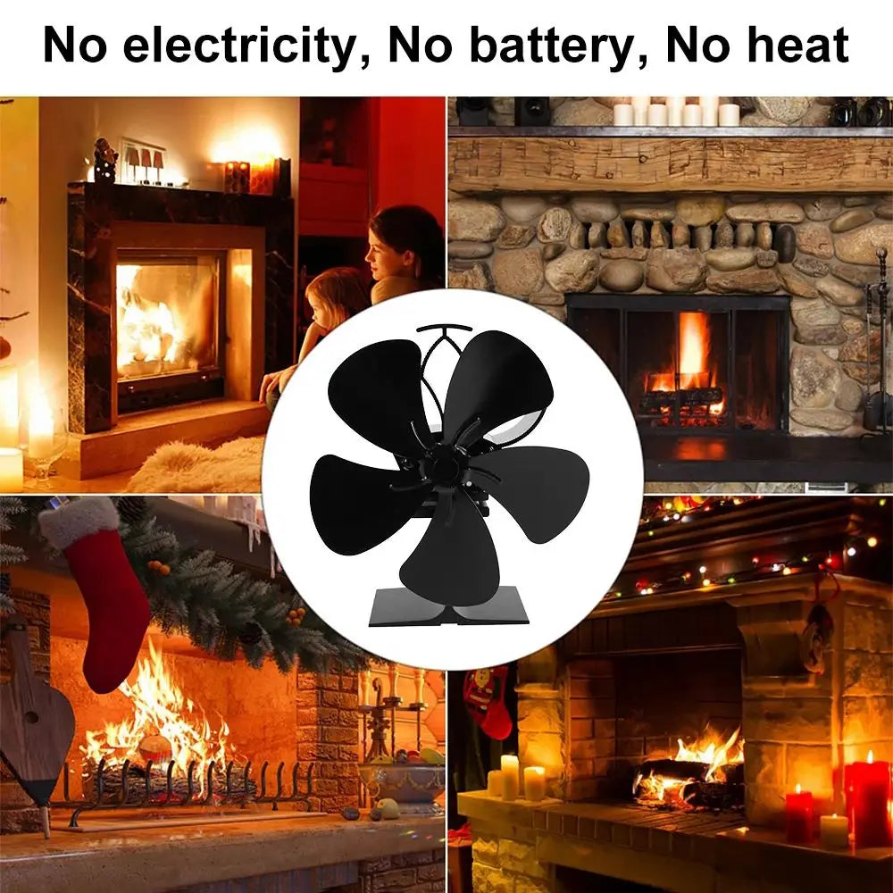 Only the fan blades Power Saving Eco Fire Heat Wood Stove Fan Fireplace Fan Log Burner for Heat Powered