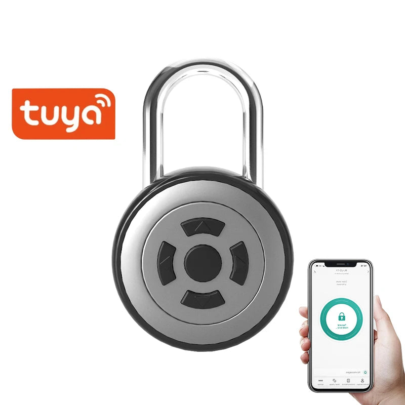 Smart Lock Bluetooth APP Control IP55 Waterproof Rechargeable for Luggage Gym Office Zinc Alloy Anti Theft Padlock