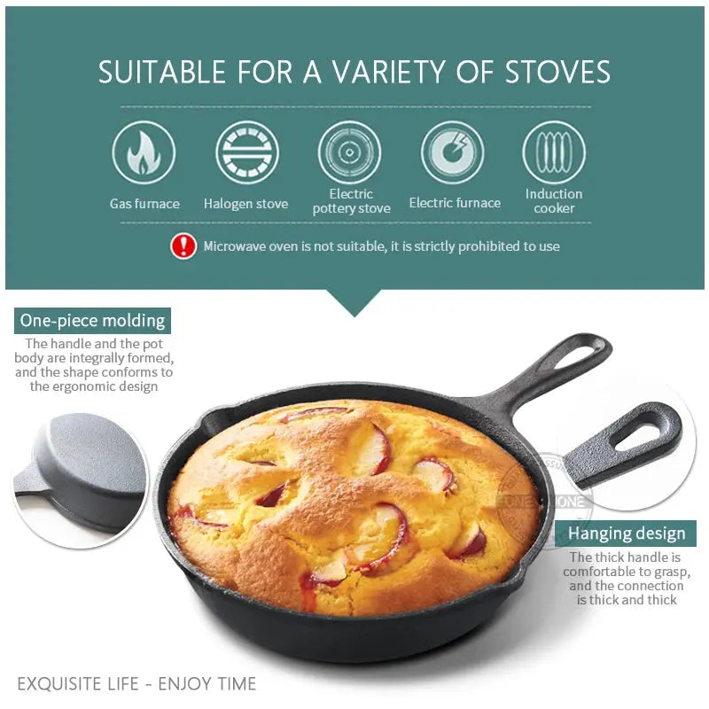 14/16/20cm Cast Iron Frying Pan,Non-stick Skillet Kitchen Fry Pot,Breakfast Pan Omelette  pancake pan,Induction Cooking Cookware WardBoyzPROShop