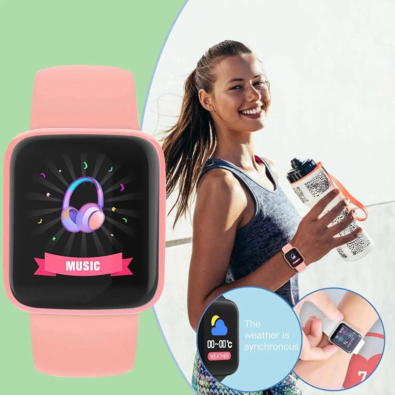 Multifunctional Smart Watch Men Women Bluetooth Connected Phone Music Fitness Sports Bracelet Sleep Monitor Y68 Smartwatch D20 WardBoyzPROShop