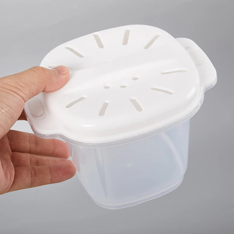 Microwave Oven Rice Cooker Multifunctional Steamer Soup Cooking Bento Lunch Box