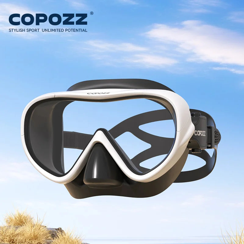 COPOZZ Professional  Diving Mask Full Vision Mask Underwater Snorkel Mask Set Swimming Snorkel HD Anti Fog Diving Equipment WardBoyzPROShop