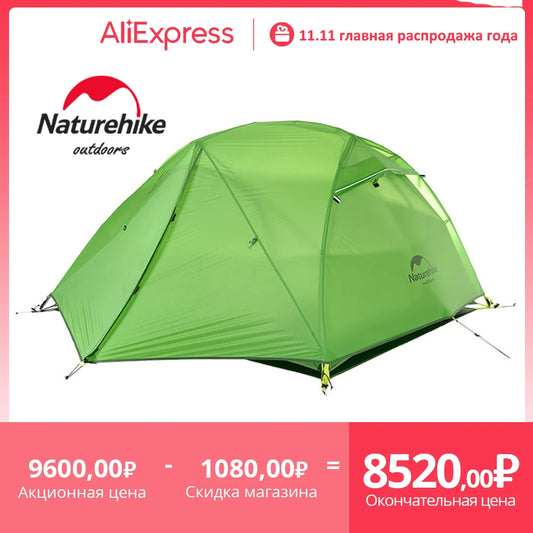 Naturehike Star River 2 Tent 2 Person Ultralight Waterproof Camping Tent Double Layer 4 Seasons Tent Outdoor Travel Hiking Tent