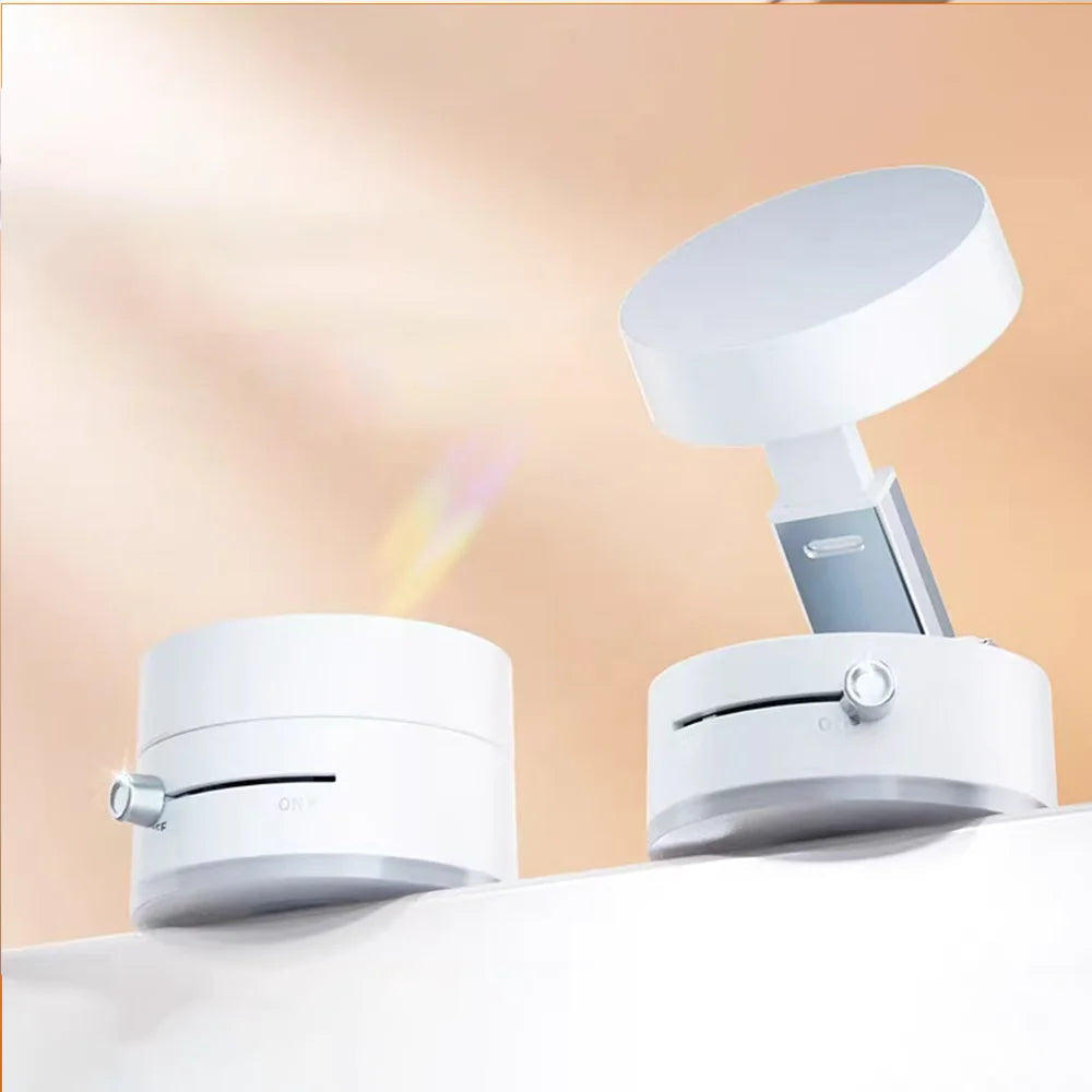 Bonola Mobile Phone Vacuum Suction Cup Holder Foldable for iPhone/ Android Kitchen Lazy Vacuum Double Sided Magnetic Bracket WardBoyzPROShop