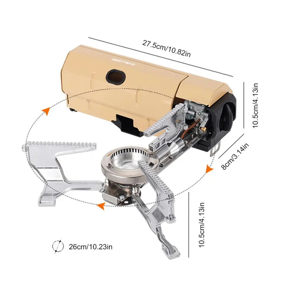 Camping Gas Stove 2670W Portable Folding Cassette Gas Burner Outdoor Picnic Travel Cooking Grill Cooker Heating System WardBoyzPROShop