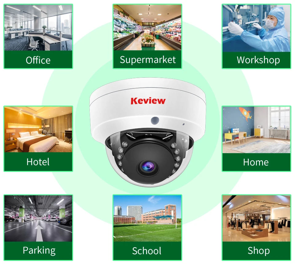 4K 4MP POE IP Camera Audio H.265 Dome Explosion-proof Waterproof Indoor Outdoor Surveillance Security Camera CCTV Video for NVR