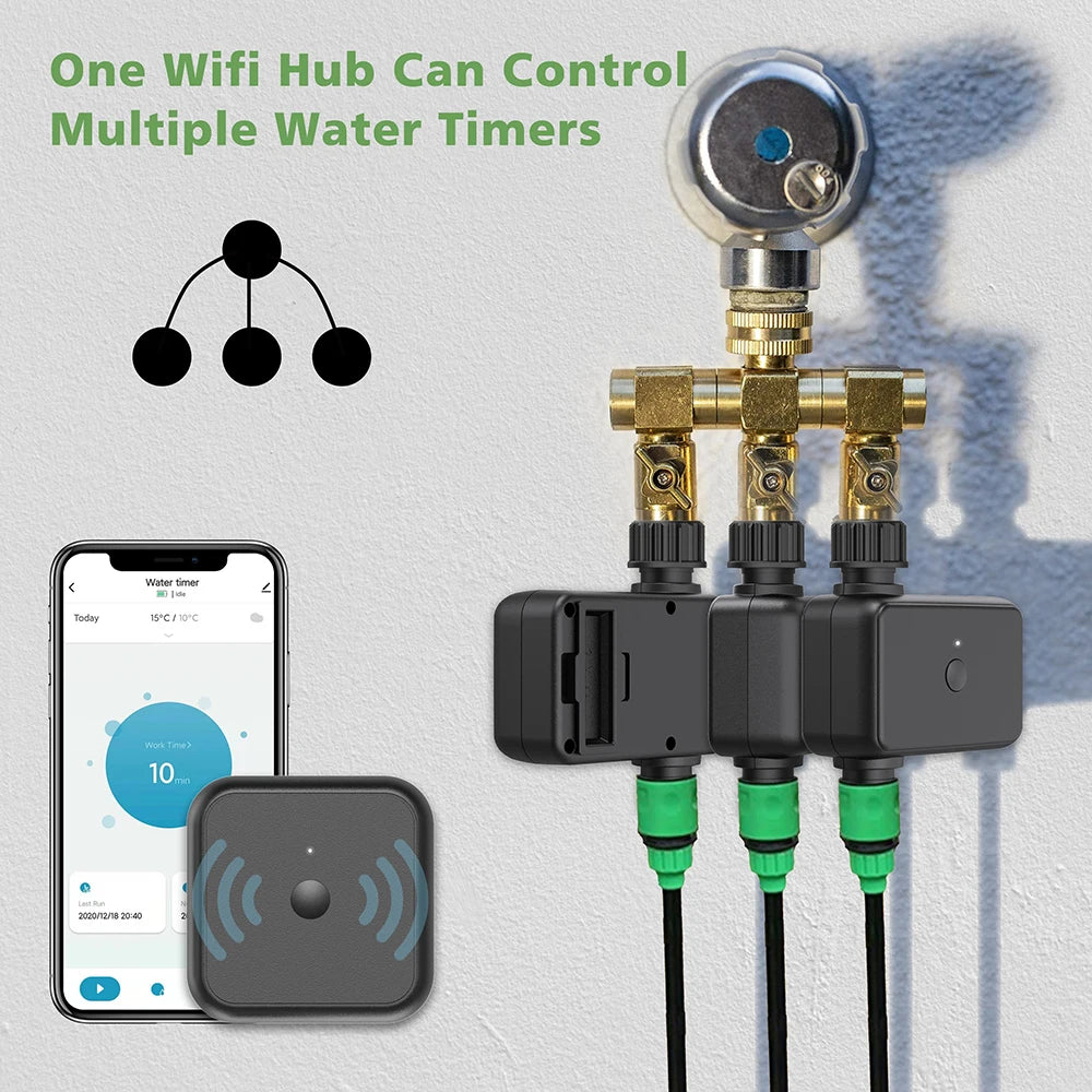 Smart Garden Watering Timer Wifi Automatic Drip Irrigation Controller Water Valve Garden Automatic Watering System