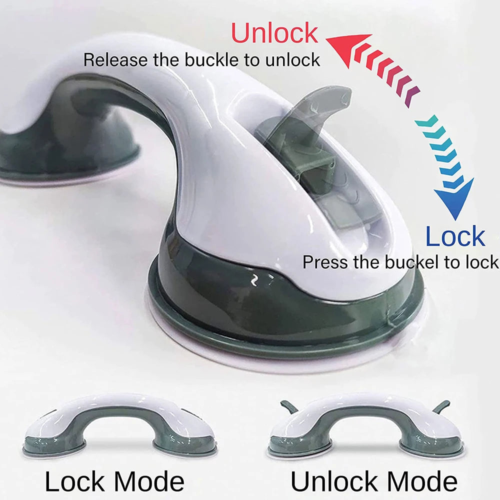 Shower Handle Safety Helping Handle Anti-Slip Support Bathroom Toilet Safe Grab Bar Handle Vacuum Sucker Suction Cup Handrail