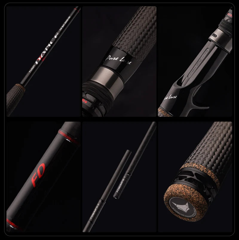PURELURE NEW DANCE 10FT Spinning Rod For Bass High Carbon Long Throwing Fishing Rod In FUJI Accessories, Plus Spinning Reel